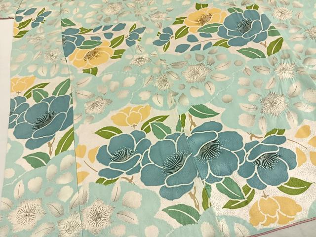 平和屋着物●上質な小紋　絞り　草花文　正絹　逸品　AABI1622fy