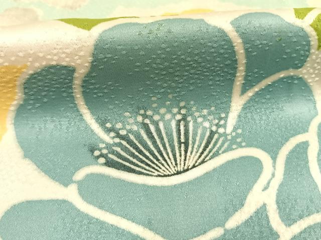 平和屋着物●上質な小紋　絞り　草花文　正絹　逸品　AABI1622fy