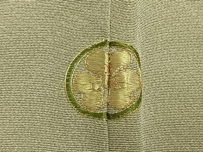平和屋着物●訪問着　作家物　刺繍　枝花文　暈し染め　金彩　正絹　逸品　AABI1629fy