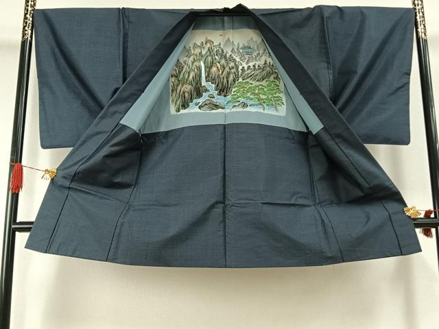 平和屋着物●男性　本場大島紬　アンサンブル　亀甲絣　正絹　逸品　AABI1633fy