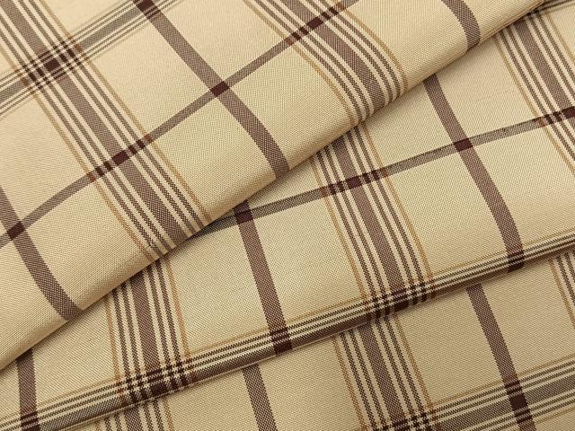 平和屋着物●上質な紬　格子　正絹　逸品　未使用　AABI1641fy