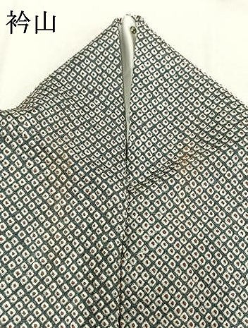 平和屋着物●大変加工の良い総絞り小紋　正絹　逸品　AABI1642fy
