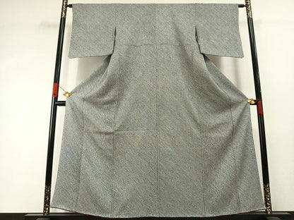 平和屋着物●大変加工の良い総絞り小紋　正絹　逸品　AABI1642fy