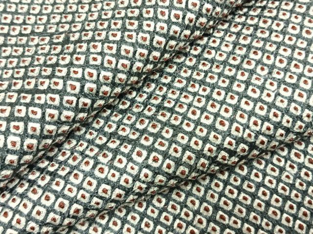 平和屋着物●大変加工の良い総絞り小紋　正絹　逸品　AABI1642fy