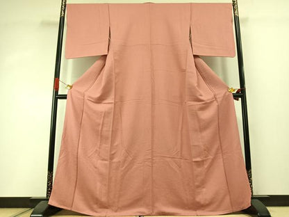 平和屋着物●上質な色無地　東雲色　正絹　逸品　AABI1661fy