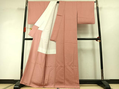 平和屋着物●上質な色無地　東雲色　正絹　逸品　AABI1661fy