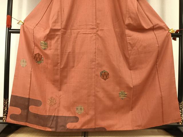 平和屋着物●訪問着　紬地　切嵌　龍村裂　正絹　逸品　AABI1663fy