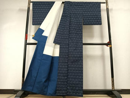 平和屋着物●本場琉球絣　紬　正絹　逸品　AABI1665fy