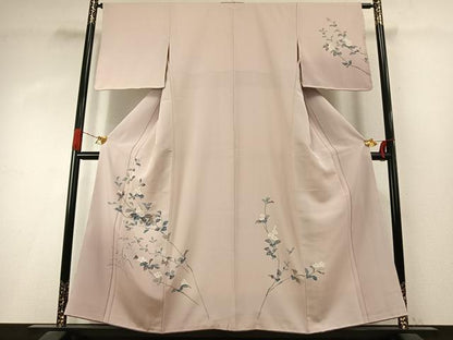 平和屋着物●訪問着　友禅　枝花文　正絹　逸品　AABI1670fy