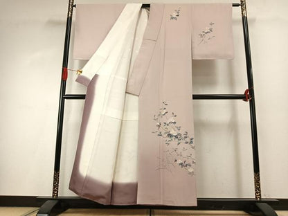 平和屋着物●訪問着　友禅　枝花文　正絹　逸品　AABI1670fy