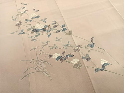 平和屋着物●訪問着　友禅　枝花文　正絹　逸品　AABI1670fy