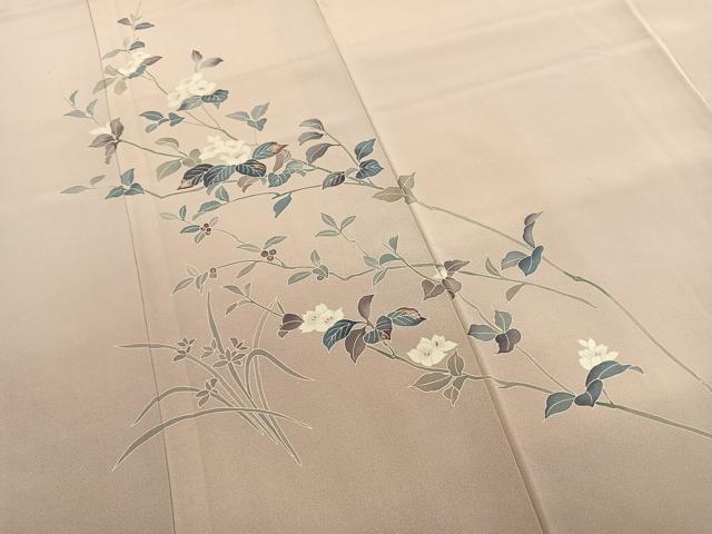 平和屋着物●訪問着　友禅　枝花文　正絹　逸品　AABI1670fy