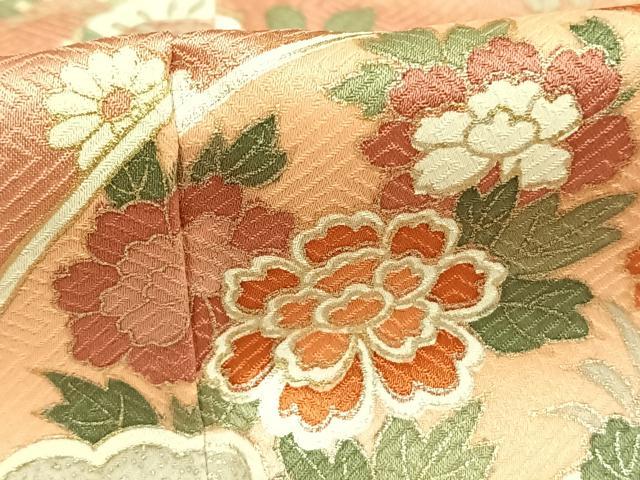 平和屋着物●訪問着　扇面花文　暈し染め　金銀彩　正絹　逸品　AABI1671fy