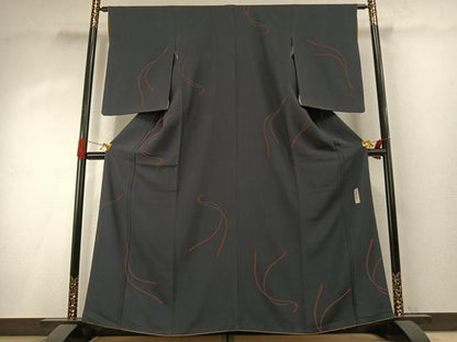 平和屋着物●世界的人形師　辻村寿三郎　ジュサブロー　小紋　兎　正絹　逸品　AABI1672fy