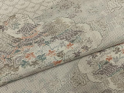 平和屋着物●本場大島紬　白大島　一元7マルキ　雲取り風景文　正絹　逸品　AABI1677fy