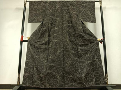 平和屋着物●本場大島紬　カタス9マルキ　舞花文　正絹　逸品　AABI1678fy