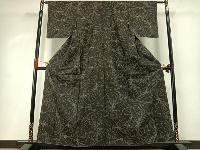 平和屋着物●本場大島紬　カタス9マルキ　舞花文　正絹　逸品　AABI1678fy