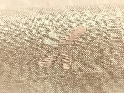 平和屋着物●訪問着　紬地　刺繍　草花文　正絹　逸品　未使用　AABI1688fy