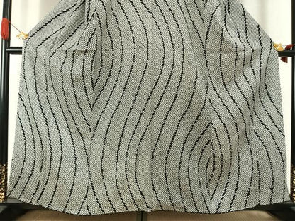 平和屋着物●上質な小紋　総絞り　流水文　正絹　逸品　AABI1694fy