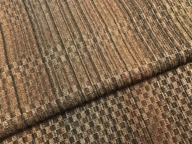 平和屋着物●上質な小紋　市松文様　正絹　逸品　未使用　AABI1695fy