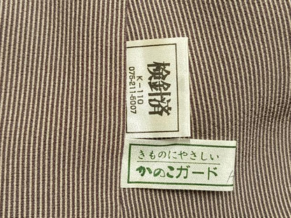 平和屋着物●上質な小紋　市松文様　正絹　逸品　未使用　AABI1695fy