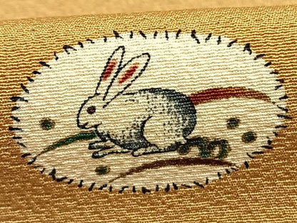 平和屋着物●上質な小紋　兎　正絹　逸品　AABI1700fy