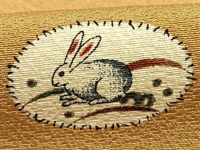 平和屋着物●上質な小紋　兎　正絹　逸品　AABI1700fy
