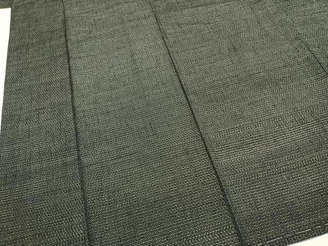 平和屋着物●結城紬　80亀甲　総詰め　黒地　正絹　逸品　未使用　AABI1705fy