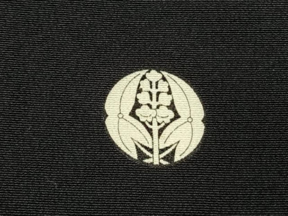 平和屋着物●本加賀友禅作家　寺西次作　黒留袖　草花文　正絹　逸品　AABI1708fy