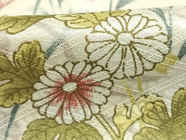 平和屋着物●訪問着　草花文　金彩　洗える着物　未使用　AABI1715fy