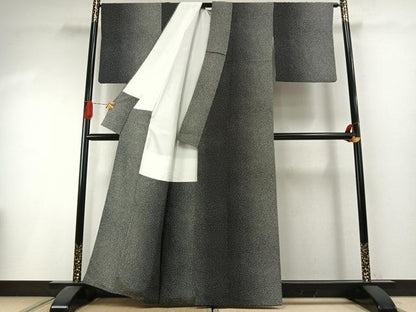 平和屋着物●上質な小紋　箔散らし文様　正絹　逸品　AABI1719fy