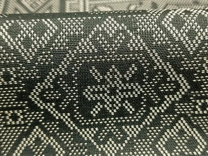 平和屋着物●お召　幾何学文様　正絹　逸品　AABI1721fy