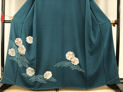 平和屋着物●訪問着　雪輪花文　正絹　逸品　未使用　AABI1723fy