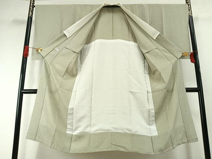 平和屋着物●長襦袢　無双仕立て　ぜんまい紬　霞文　正絹　逸品　AABI1726fy