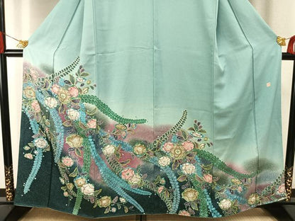 平和屋着物●訪問着　作家物　辻が花　暈し染め　正絹　逸品　AABI1727fy