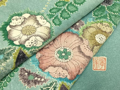 平和屋着物●訪問着　作家物　辻が花　暈し染め　正絹　逸品　AABI1727fy