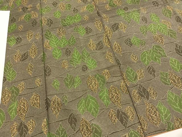 平和屋着物●本場大島紬　染大島　舞葉文　正絹　逸品　AABI1734fy