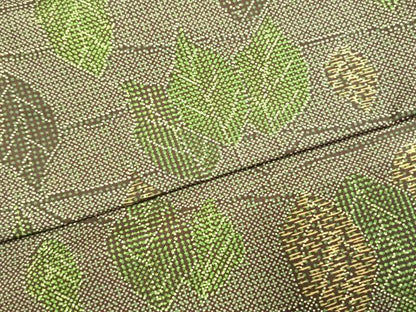 平和屋着物●本場大島紬　染大島　舞葉文　正絹　逸品　AABI1734fy
