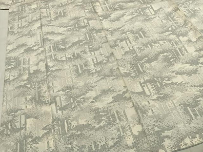 平和屋着物●上質な紬　風景文　正絹　逸品　AABI1735fy