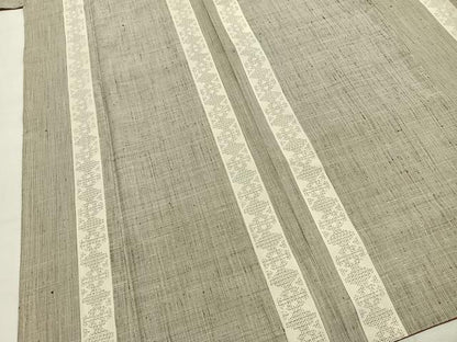 平和屋着物●結城紬　80亀甲　間道　正絹　逸品　AABI1738fy