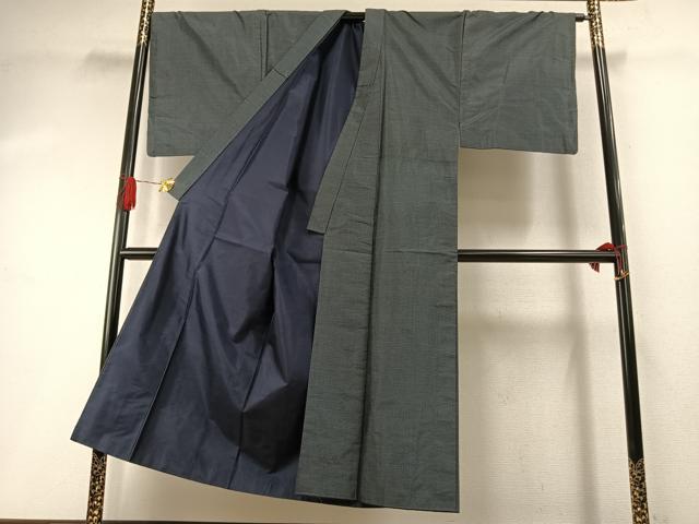 平和屋着物●男性　本場大島紬　アンサンブル　亀甲絣　正絹　逸品　AABI1741fy
