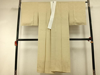平和屋着物●長襦袢　無双仕立て　市松地紋　砥粉色　正絹　逸品　AABI1747fy