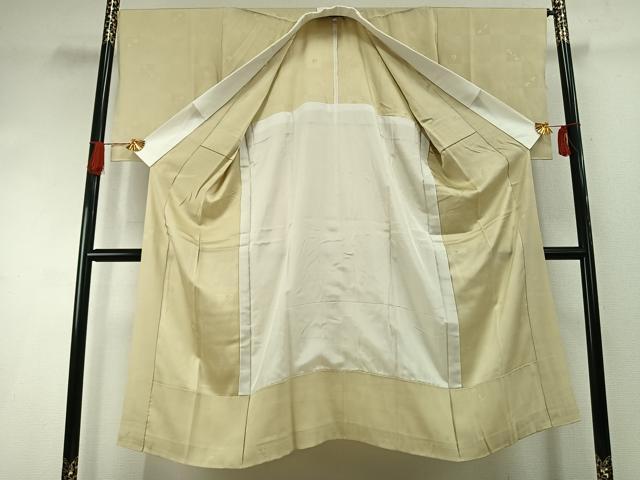 平和屋着物●長襦袢　無双仕立て　市松地紋　砥粉色　正絹　逸品　AABI1747fy