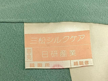 平和屋着物●上質な色無地　茄子紺色　正絹　逸品　未使用　AABI1748fy