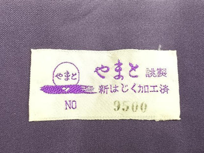 平和屋着物●結城紬　雪輪文　切子柄　やまと誂製　正絹　逸品　AABI1751fy