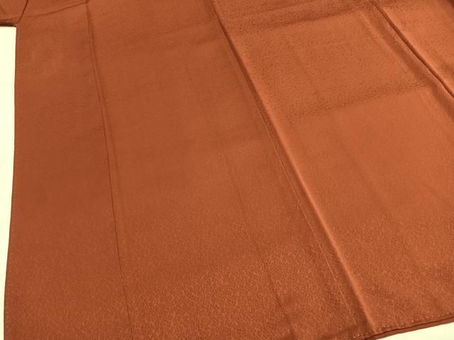 平和屋着物●上質な色無地　赤錆色　正絹　逸品　未使用　AABI1757fy