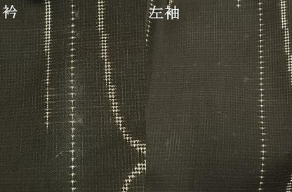 平和屋着物●本場大島紬　カタス7マルキ　幾何学文様　正絹　逸品　AABI1760fy
