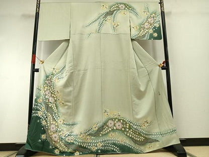 平和屋着物●訪問着　作家物　辻が花　暈し染め　正絹　逸品　AABI1764fy