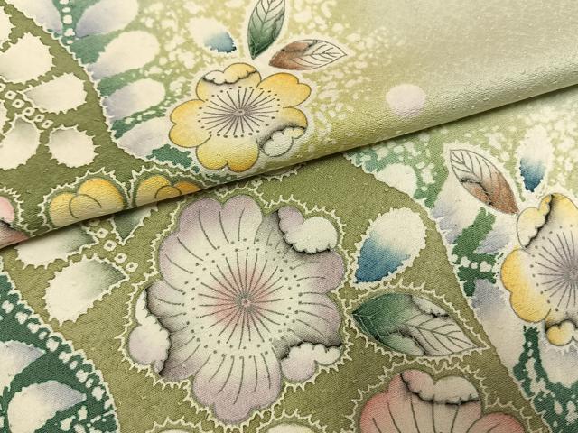 平和屋着物●訪問着　作家物　辻が花　暈し染め　正絹　逸品　AABI1764fy