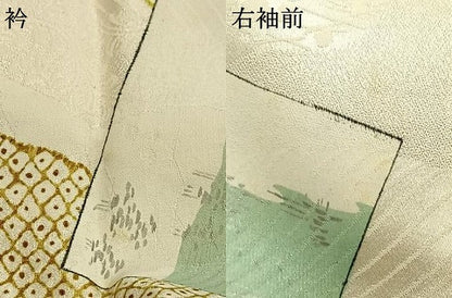 平和屋着物●上質な小紋　色紙重ね文　金彩　正絹　逸品　AABI1766fy